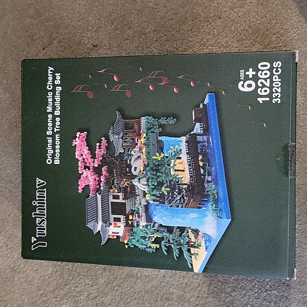 ⚘️Unopened Original Scene Music Cherry Blossom Tree Building Set